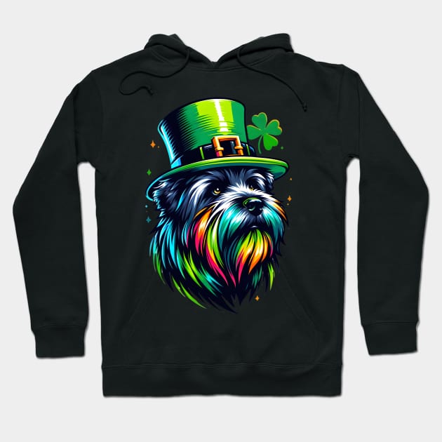 Bouvier des Flandres in Saint Patrick's Day Spirit Hoodie by ArtRUs